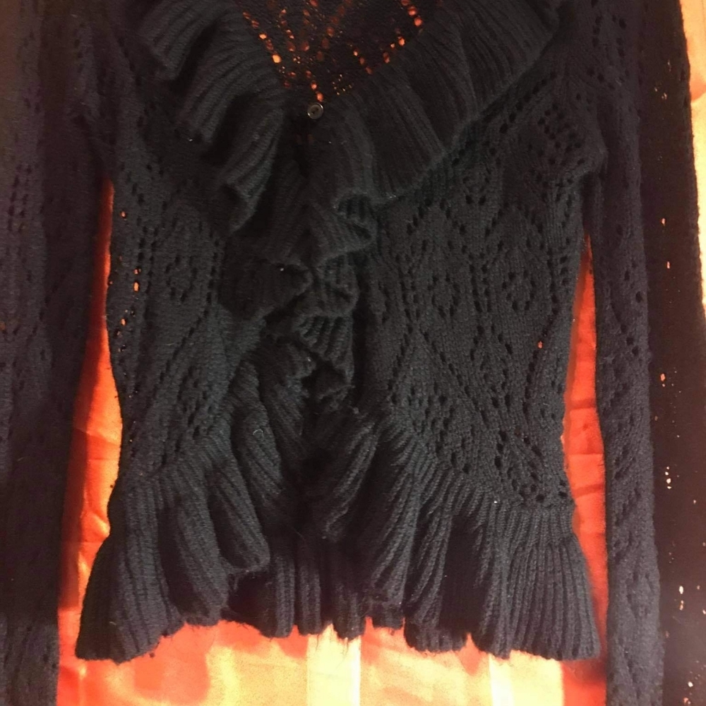 🖤Vintage Knitted Frilly Ruffle Sweater🖤 - Picture 7 of 9